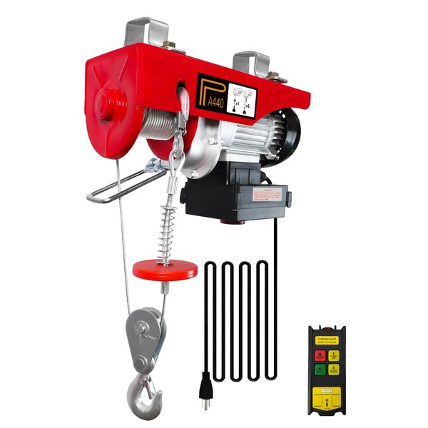 FITHOIST Electric Hoist,440lbs 120V Winch with 262ft Wireless Remote Control,Electric
