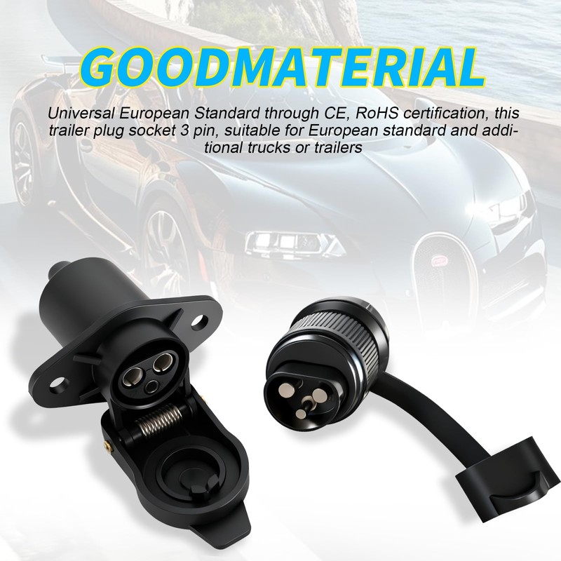 Yuanjoy 12 V 24 V Car Trailer Plug Socket 3-Pin