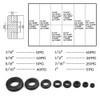Parishop Cable Grommets, Grommets, Rubber Bushing, Wire Protection, Double Sided