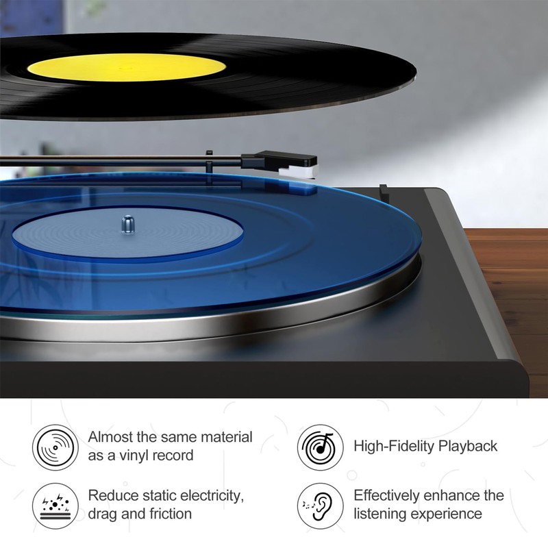 Turntable Mat Record Platter Slipmat Low Noise Acrylic Record Player