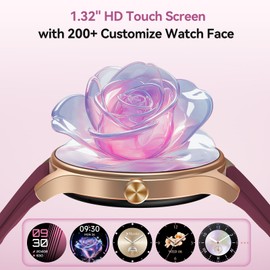 Smart Watches for Women/Men, 40mm HD Smartwatch Fitness Tracker with Bluetooth Calls (Make/Answer), Heart Rate/SpO2/Sleep Monitor, 7 Days Battery, IP68 Waterproof - Purple