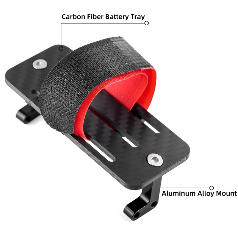 GLOBACT Carbon Fiber RC LCG Chassis Battery Tray ESC Receiver