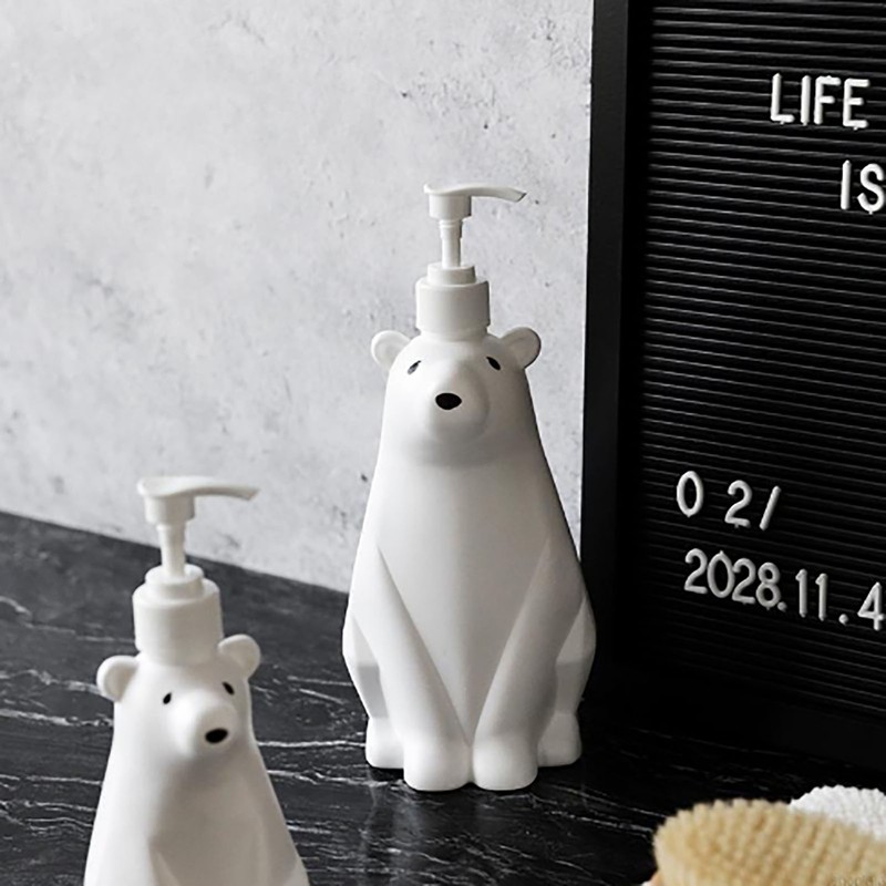 Soap Dispenser Bottle Cute Bear Shape Large Capacity Pump Dispenser