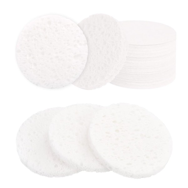 CZAKOMIX Pack of 30 Compressed Face Sponges, Reusable Cleansing Sponge