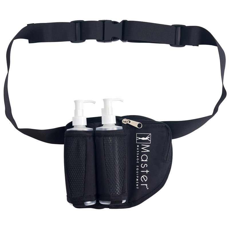 Master Massage Adjustable Heat-Resistant Oil Holster Bag with 8 Oz