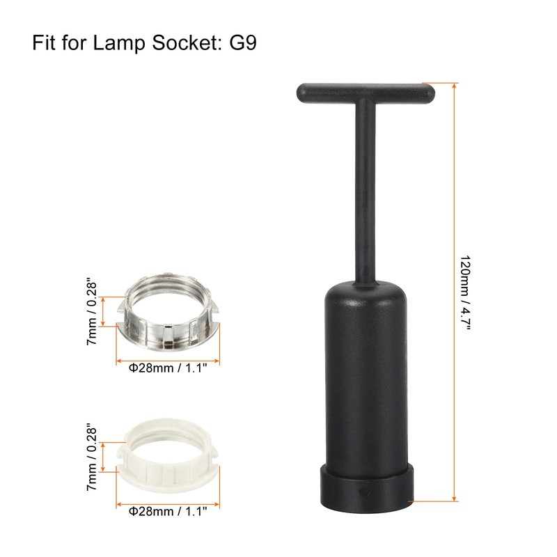 sourcing map 1 Set of 5 G9 Light Base Rings