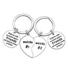 Waeceip 2PCs Weirdo 1 And Weirdo 2 keyring Friendship Gifts