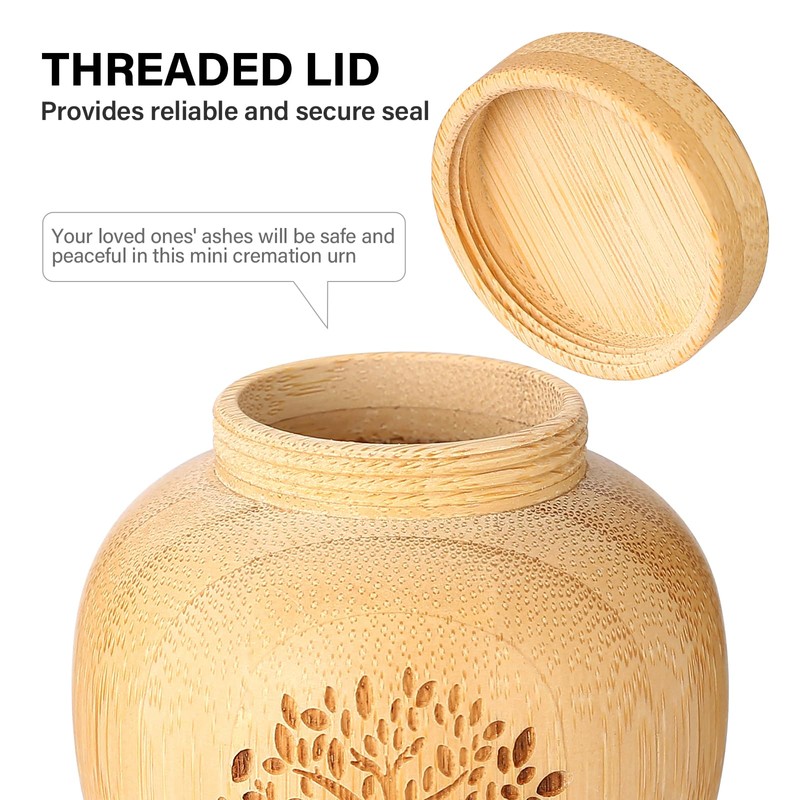 HOOMTREE Small Urns for Human Ashes Keepsake Set of 1,Mini