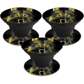 MightySkins Skin Compatible with PopSocket PopSocket - Neon Wolf | Protective, Durable, and Unique Vinyl Decal wrap Cover | Easy to Apply, Remove, and Change Styles | Made in The USA