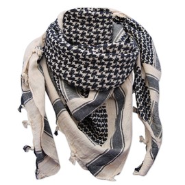 SHEMAGH SCARF ARMY ISSUE ARAB MILITARY FORCES SAS BIKER NECK WARMER (Sand, One Size)
