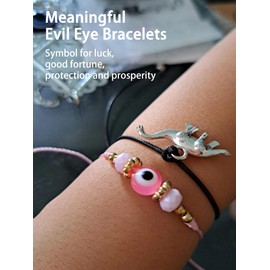 Evil Eye Bracelet for Women Good Luck Bracelet Evil Eye Charm Bracelet Natural Stone Beaded Bracelet Evil Eye Bracelet String Healing Crystal Braceletf for Men Inspirational Bracelet Jewelry Gifts