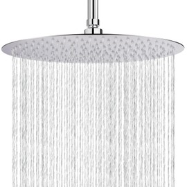 NearMoon Rain Shower Head, Ultra-Thin Design-Pressure Boosting, Awesome Some Experience, High Flow Stainless Steel Rainfall Head (16 Inch, Chrome Finish)