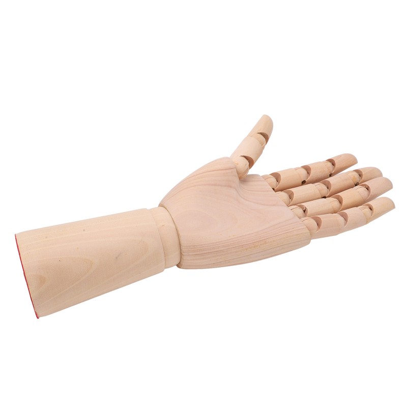 Wooden Hand Model Movable Flexible Durable Wood Wide Application Wooden
