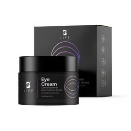 Crema para Ojos de 90 ml. Hidratante con Cafeína, Ácido Hiaulorónico y Extracto de Aloe Vera, Skincare de Ojos Antiarrugas. Eye Cream B Life.