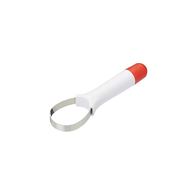 KitchenCraft Healthy Eating Adjustable Fruit Slicer/Scooper, Stainless Steel, White/Red, 18.5