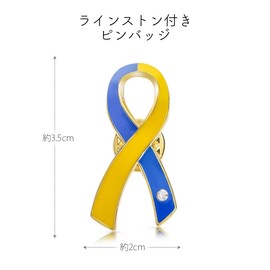 AWARENESS RIBBON Pin Badge SDGs Awareness Ribbon Large Badge, Zinc
