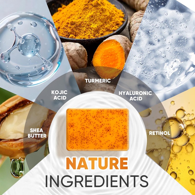 25Pcs 80g Turmeric Kojic Acid Soap Gift Set, Individually Wrapped