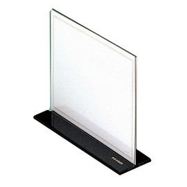 Taka Mark Pop Stand Tabletop Menu Stand 34-2820 T-Shaped Medium Transparent Pet Resin