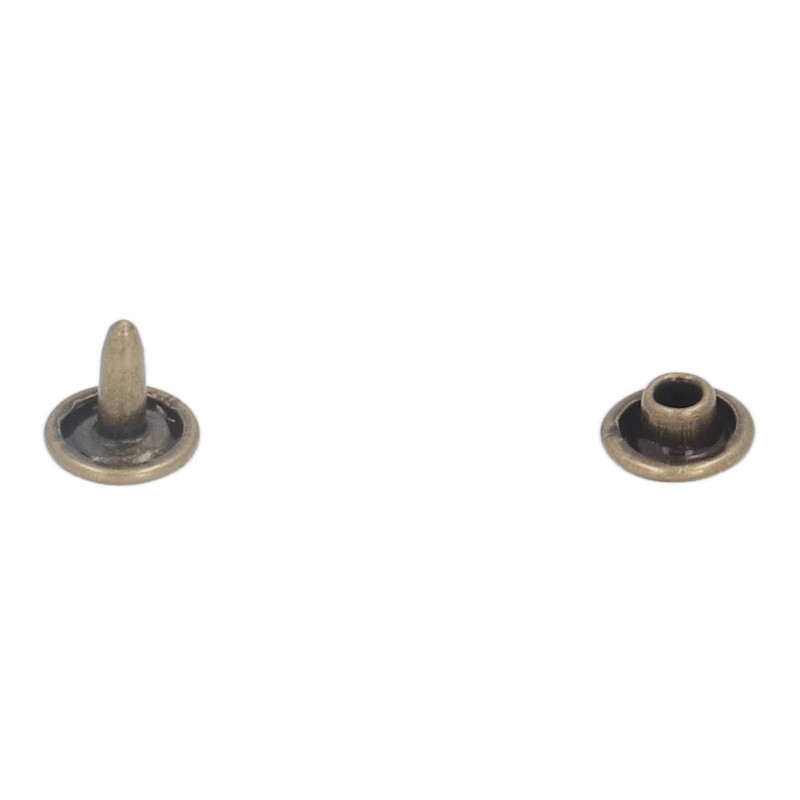 500set Metal Studs Rivets 8mm DIY Iron Double Flat Burr