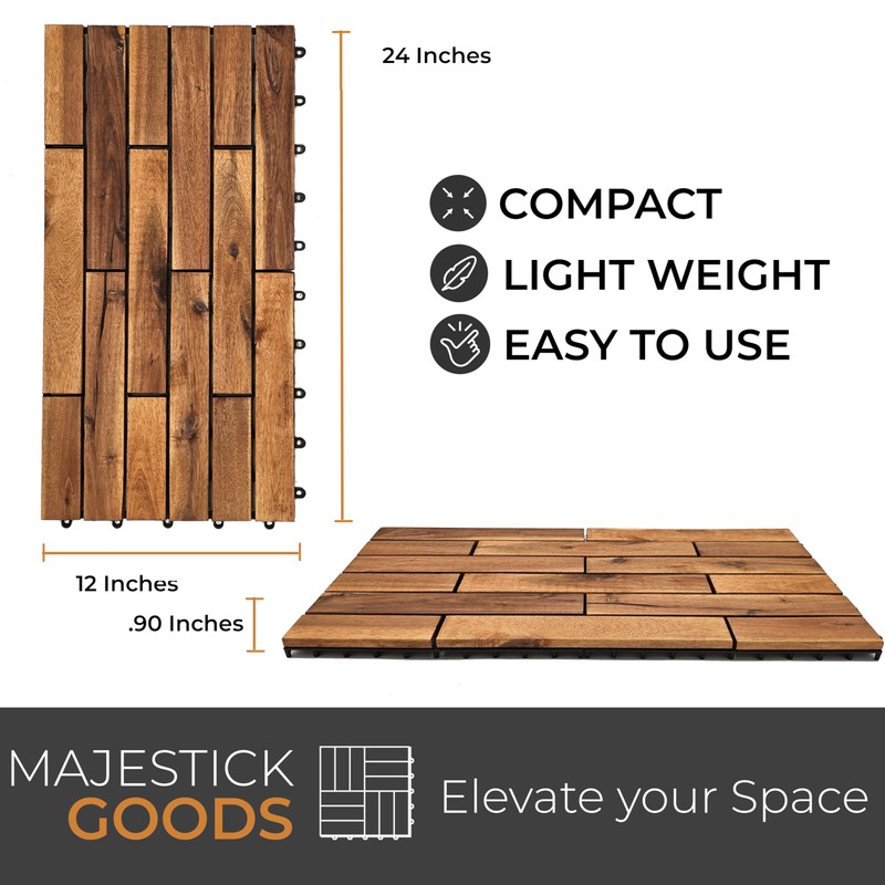Interlocking Deck Tiles 24 x 12 Long Boards Snap Together