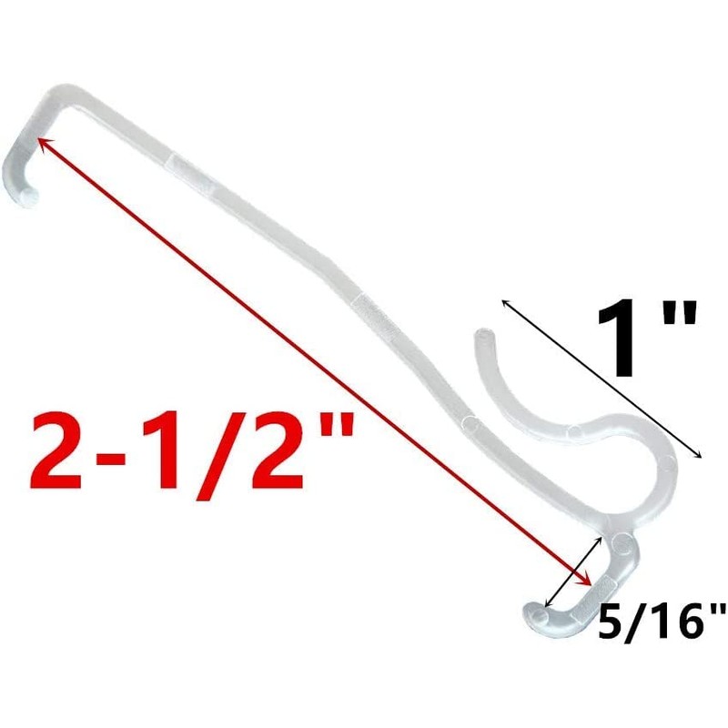 Valance Clips 20pcs 2-1/2'', Clear Plastic Hidden Clip for Horizontal