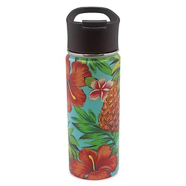 Island Heritage Hawaii Style Island Flask Tumbler Tropical Pineapple Teal