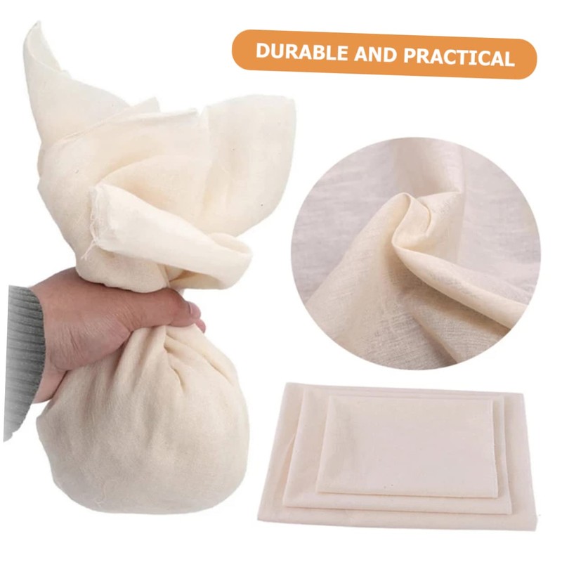 STOBAZA 3sets 2pcs Multi Use Straining Cloth Reusable Cheese Cloth