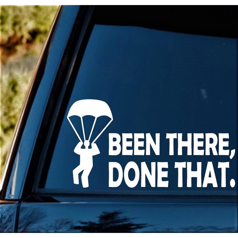 Parachute Skydiving Decal Sticker for Car Window 8.0 Inch BG