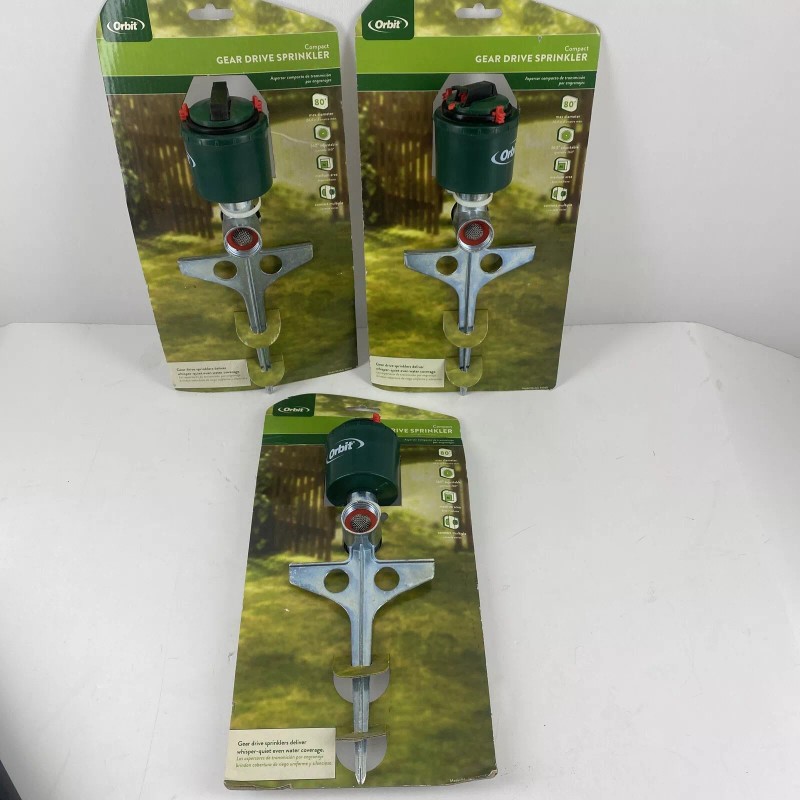 Orbit 3-Orbit Gear Drive Sprinkler Small Quiet 360 Degree Adjustable