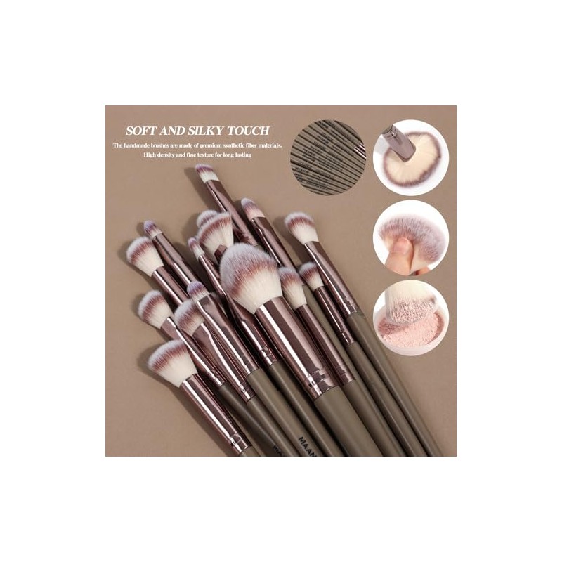 MAANGE 35 Pcs Brochas de Maquillaje Profesional Set de Herramientas