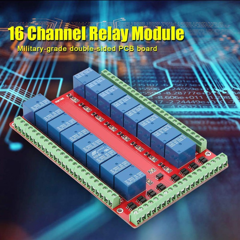 16-Channel Relay Module Insulated Interface Card High/Low Level Trigger DC