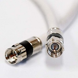 PHAT SATELLITE 75 Feet Coaxial Cable Shielded with Metal F-Connectors