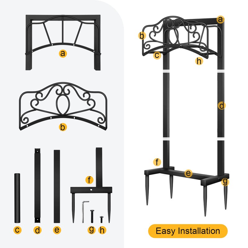 Shomextol Garden Hose Holder -Upgraded Hose Holder Holds,Freestanding Heavy Duty