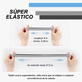 HASAKI Diadema deportiva,4 paquete antideslizante de Bandas elásticas para la cabeza, headband sudor de canal.Bandas para el cabello para correr, tenis, ciclismo (A)