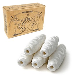 NATURE NERDS Nature Nerds – Nachfüllpack: plastikfreie Natur Zahnseide gewachst mit Candelilla – 5 Spulen zum Nachfüllen– 150 m (150)