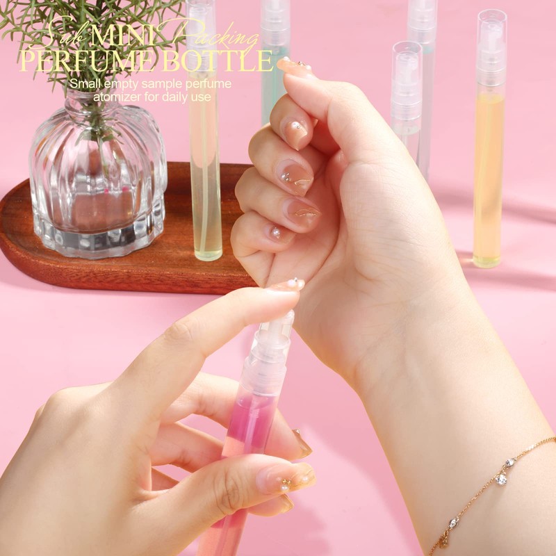 Fandamei Mini Spray Bottle, 10 Pack 10ml Plastic Spray Bottle,