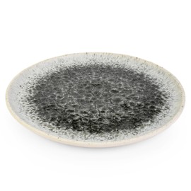 IMPULSE! Massimo Stoneware Large Plate Stunning Charcoal Grey Pattern, Set Of 4- Premium Dinnerware Flawless Food Showcasing, Ideal for Pasta, Steak, Seafood, Dishwasher Safe, 10.43" D X 0.59" H