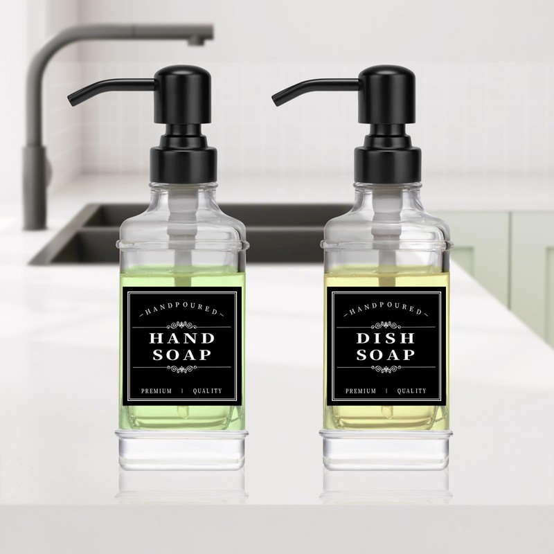 Bathroom Labels for Bottles 12 PCS Waterproof Minimalist Organization Removable