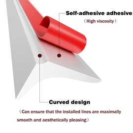 Water Dam Silicone Waterproof Barrier Bathroom and Kitchen Water Strip Coving Edging Strip（White-2.2m）