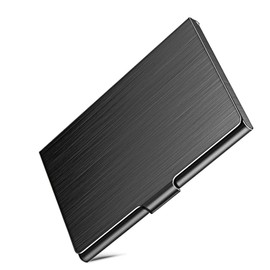 Timotech Tarjetero para Tarjetas de Presentación de Acero Inoxidable, PortaTarjetas Compacto y Delgado, Soporte para Tarjetas Negocio de Bolsillo, Tarjetas de Crédito, Identificación