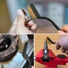12 Pcs Mini Wire Brushes Plastic Handles Brass Wire Brush