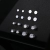 Adramata 4 Pairs Stainless Steel Magnetic Stud Earrings for Men