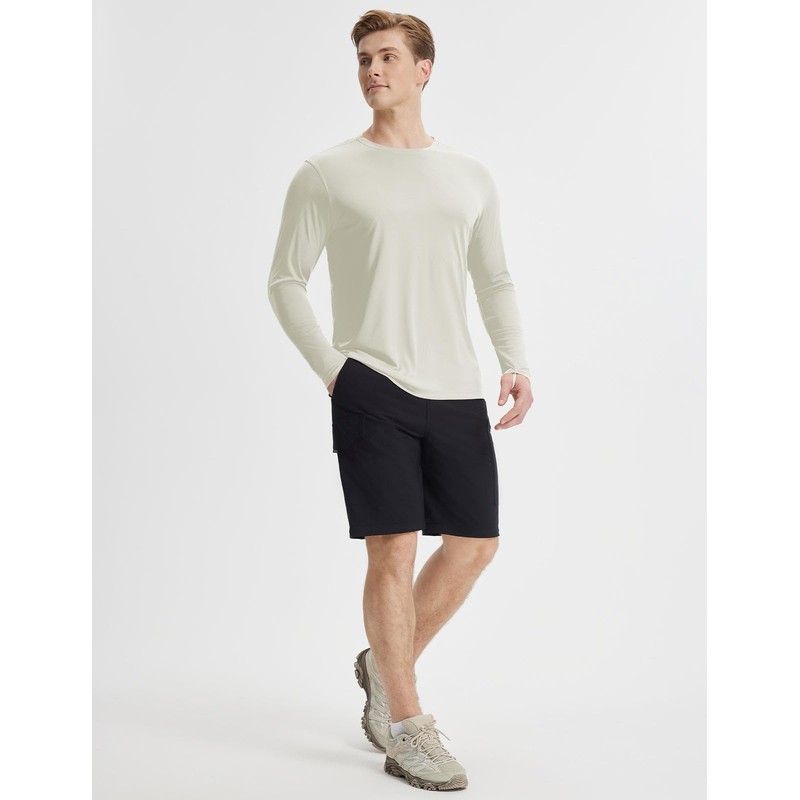 BALEAF Men's Long Sleeve Running Hiking Tops UPF 50+ Quick-Dry