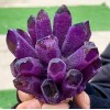 300G Natural Violet Amethyst Phantom Geode Quartz Cluster Crystal Home