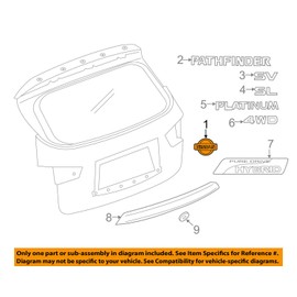Genuine Nissan Parts - Emblem-Back Door (90890-3KA0A)