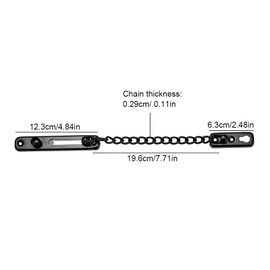 FTVOGUE Security Door Chain Stainless Steel Chain Door Guard Anti-Theft Chain Latch Slide Bolt Safety Door Lock for Door and Home Security (01)