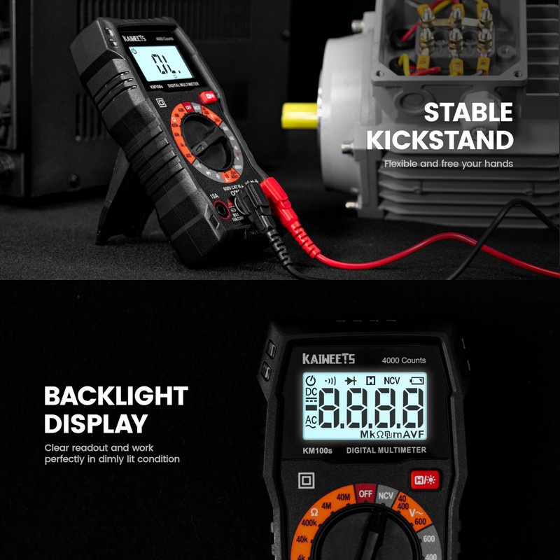 KAIWEETS Digital Multimeter 4000 Counts, Voltage Tester with Accurate Ohm