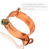 Downpipe Clamp Copper 87 mm with M8/M10 Thread Connection -