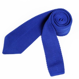 Alizeal Mens Vintage Multi-colored Casual Knitted Neckties, Royal Blue