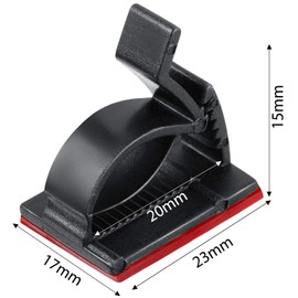 120 Pieces Outdoor Cable Clips Adhesive Wire Holder Organizer Cord Management Clips Sticky Cord Holder Cable Hooks Organizers for Christmas Fairy Hanging Light Home Decoration(Large,Black)